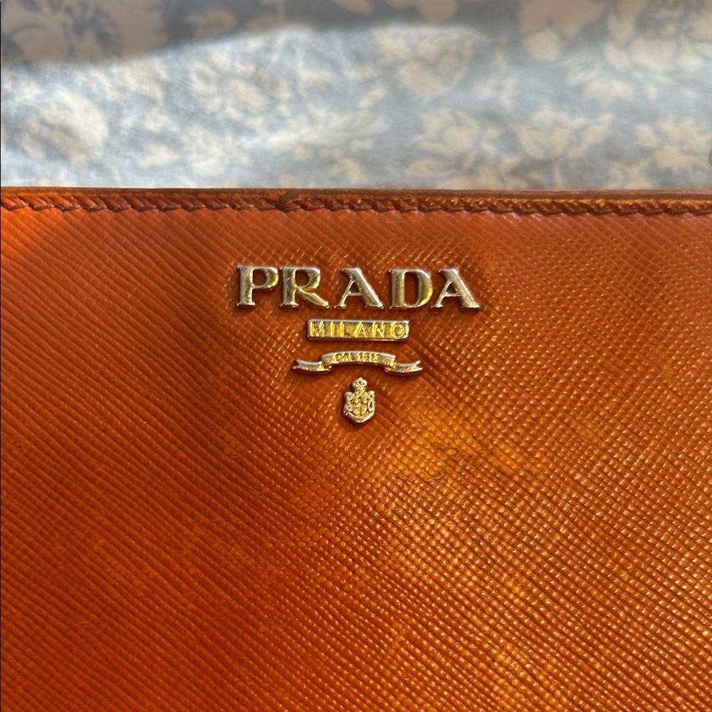 Prada Tangerine Leather Wallet - Picture 14 of 14